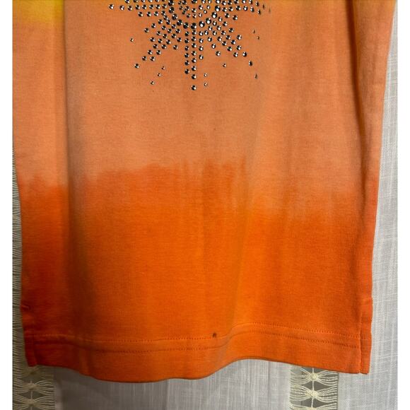 Vintage Y2K Designer Orange Yellow Sun Tank Top Trixie Marie LA Tank Vintage OS - Picture 5 of 13